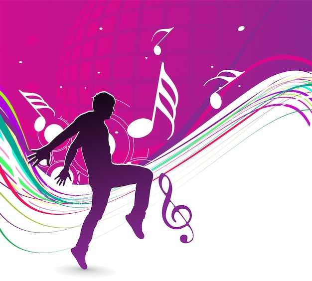 Abstract Music Dance Poster for Music Event Design Vector illustration