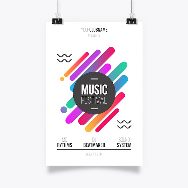 Abstract music festival poster