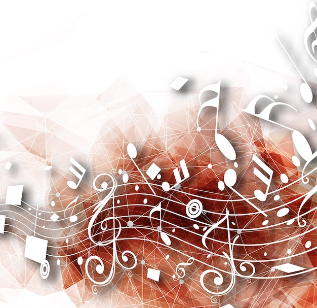 Abstract music notes design for music background use vector illustration