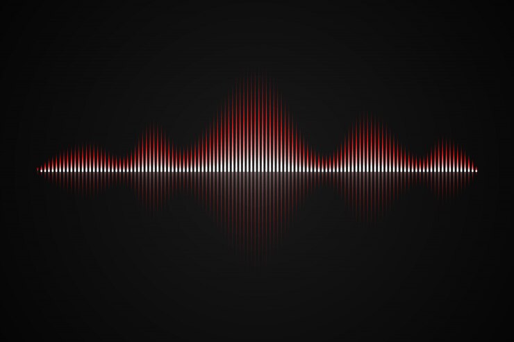 Vector abstract music sound wave,
