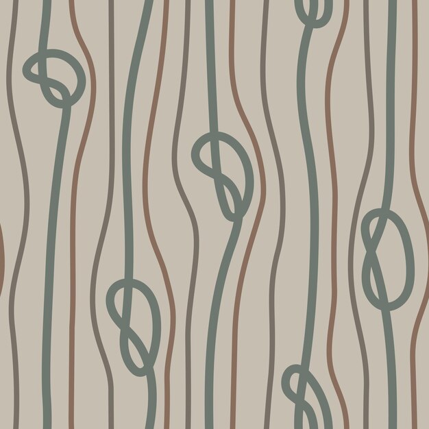ABSTRACT NAADLOOS BEIGE PATROON MET VERTICALE TOUWEN EN KNOPEN EROP IN VECTOR