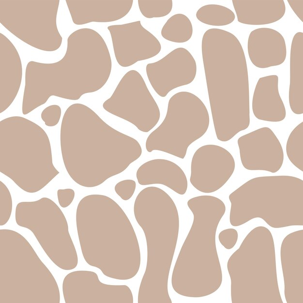 Abstract Naadloos giraffe of luipaard doodle patroon met vlekken Eindeloze vector stenen achtergrond