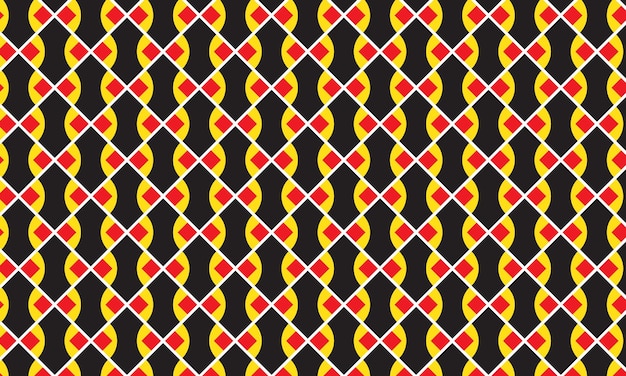 abstract naadloos patroon met de gele en rode cirkels op een zwarte achtergrond