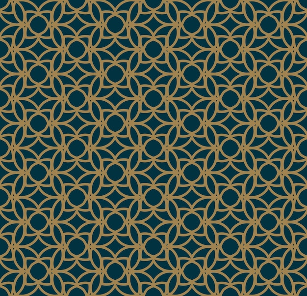 Abstract naadloos patroon Vector naadloos patroon Herhalende geometrische ornament luxe goud blauwe kleur