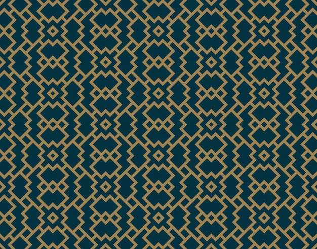 Abstract naadloos patroon Vector naadloos patroon Herhalende geometrische ornament luxe goud blauwe kleur