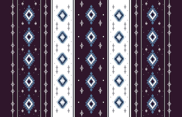 Vector abstract native american seamless geometric pattern design for ethnic fabriccarpet ikat style