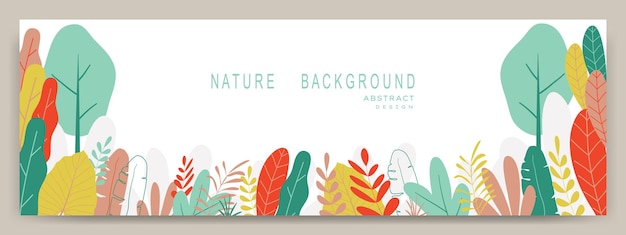 Abstract nature background with leaves and plants.