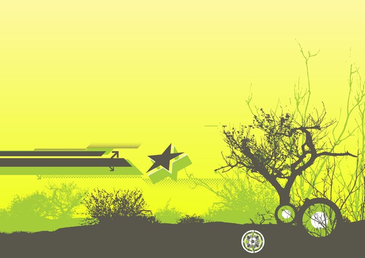 Vector abstract nature landscape