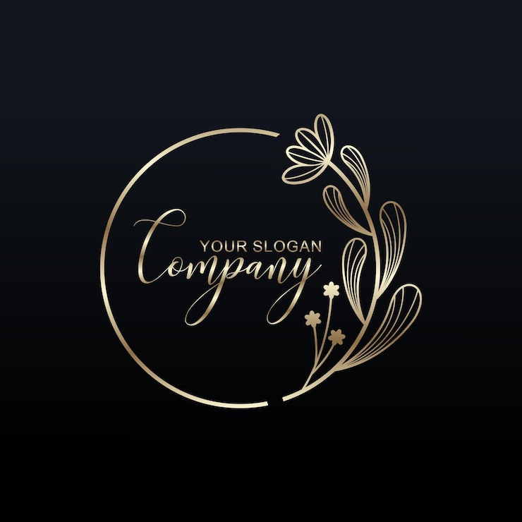 Vector abstract nature logo based from creative geometric lines vector logo illustration