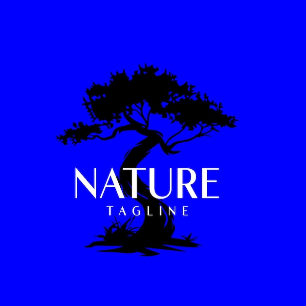 Un logo astratto della natura con l'icona dell'albero