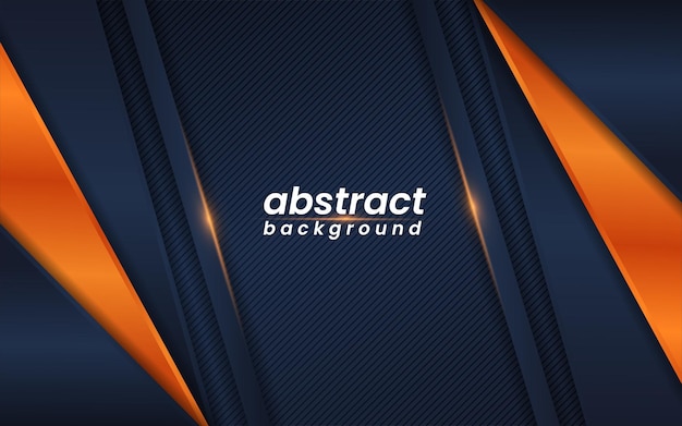 Abstract navy background with shiny orange gradient