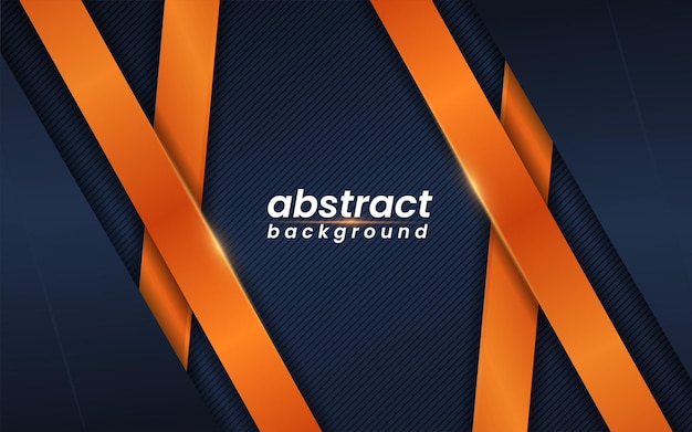 Abstract navy background with shiny orange gradient