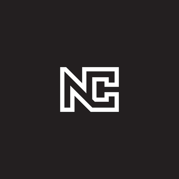 Abstract NC CN NC Letters Logo Initial Based Monogram Icon Vector