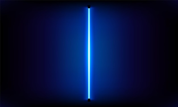 Abstract neon background Lights line luminous rays neon magic sword Motion shine blue