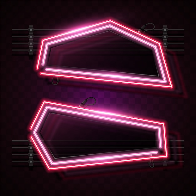 Abstract neon banner