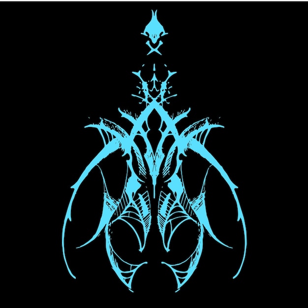 抽象的なネオン蝶のロゴのベクトル