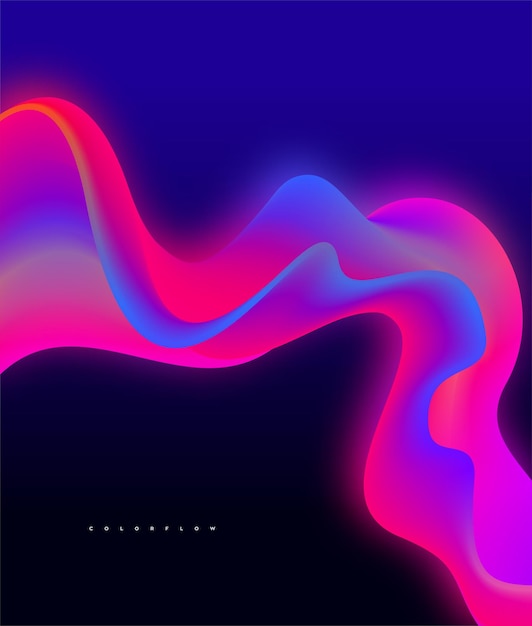 Abstract neon colorflow