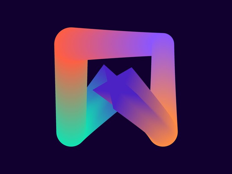 Vector abstract neon colorful geometric art flat design