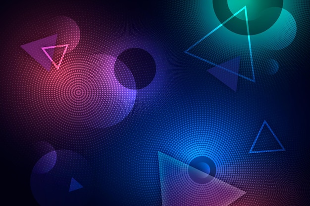 Abstract neon halftone background