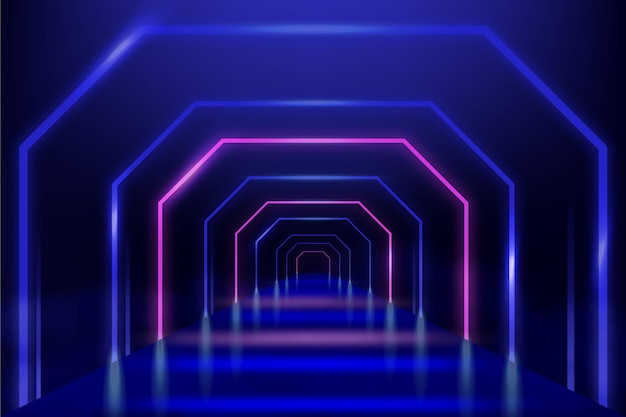 Vector abstract neon lights background