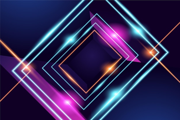 Vector abstract neon lights background