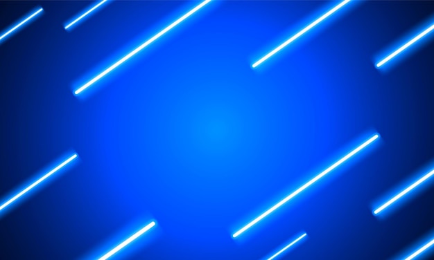 Vector abstract neon lights blue abstract room with neon lamp lighting striped light effect with fluid color magic screen design vector design