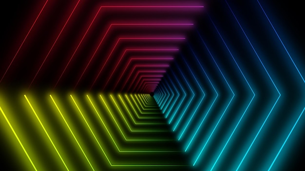Abstract neon line background