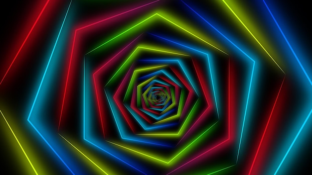 Abstract neon line background