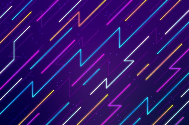 Abstract neon lines background