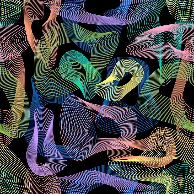 Vector abstract neon lines fashion vector background pattern seamless