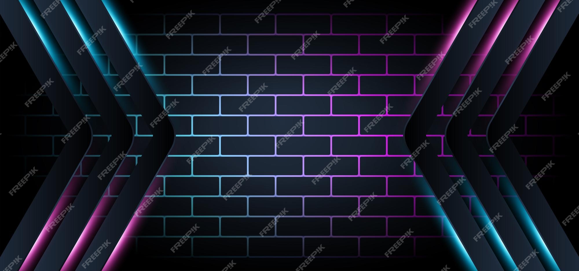 Premium Vector | Abstract neon in wall background nice for midnight dj club  wallpaper