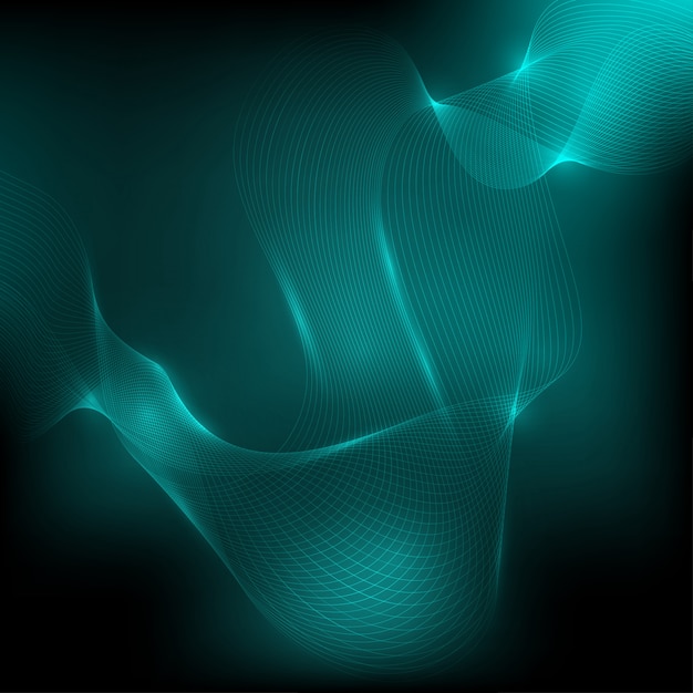 Vector abstract neon wave element for design.