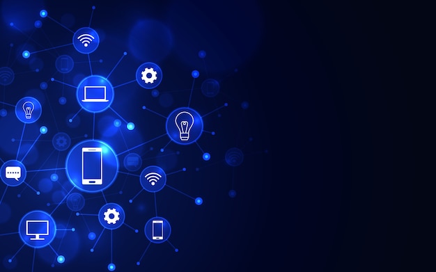 abstract network connection digital technology concept.