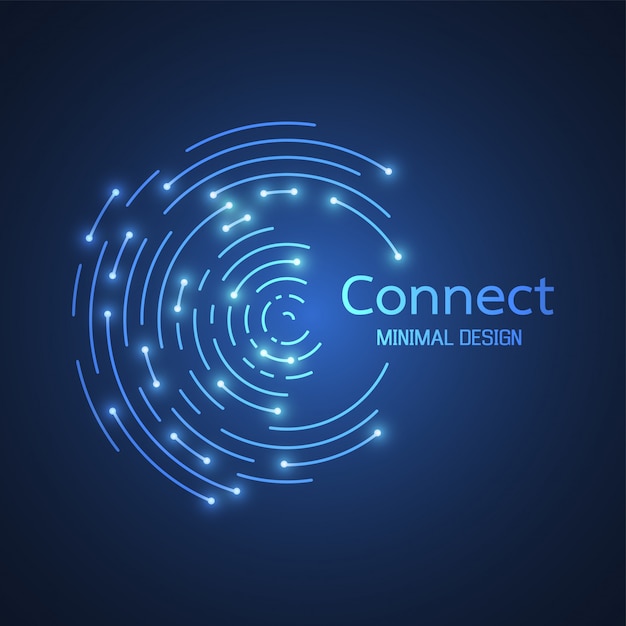 Vector abstract network connection. icon logo design. vector illustration