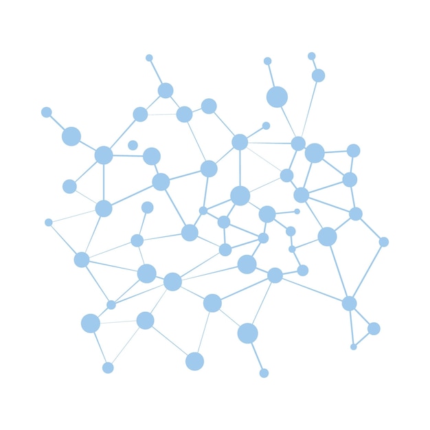 Abstract neurale netwerk illustratie met onderling verbonden knooppunten voor AI big data en tech ontwerpen