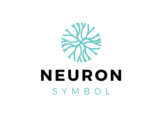 Abstract neuron logo template vector