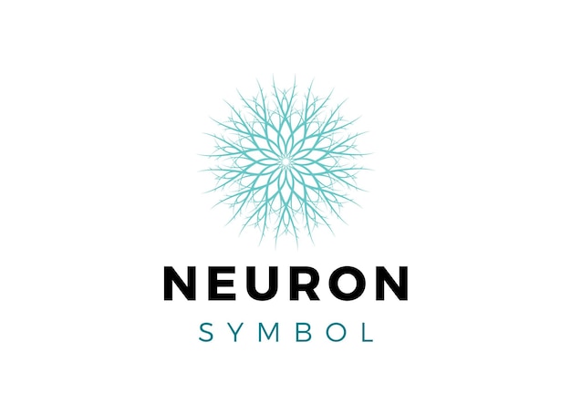 Vector abstract neuron logo template vector