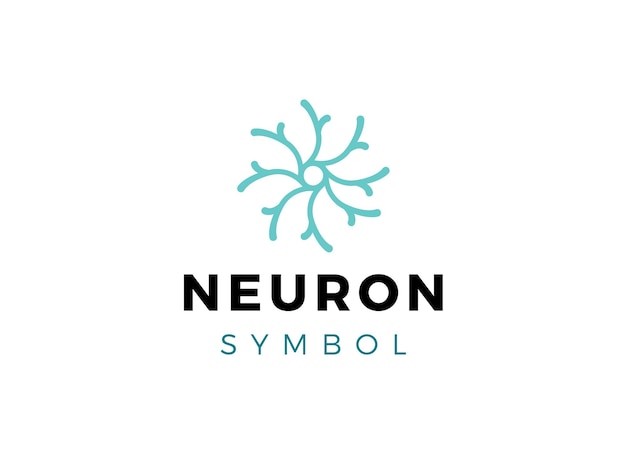 Abstract Neuron logo template vector