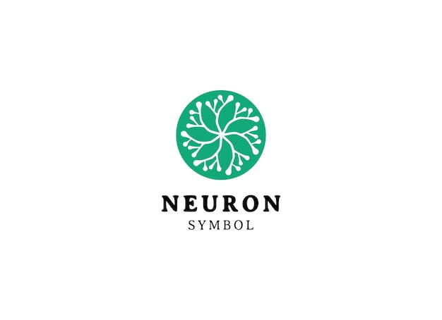 Abstract neuron logo template vector