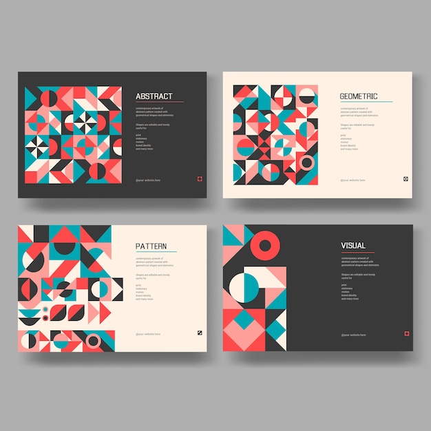 Abstract New aesthetics of modernism in poster design vector cards.