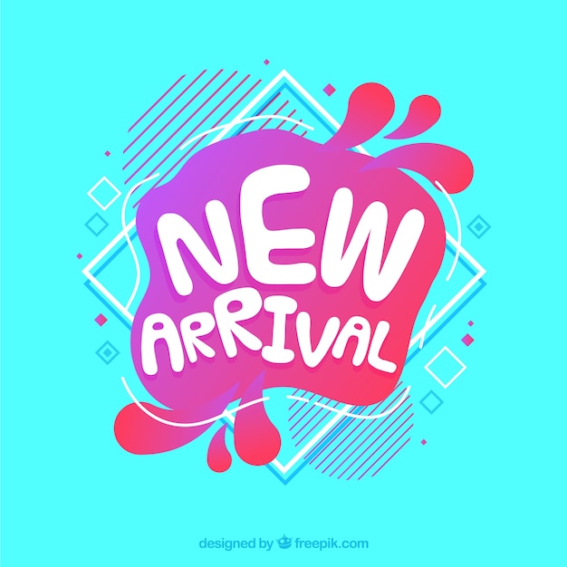 Vector abstract new arrival composition with flat design