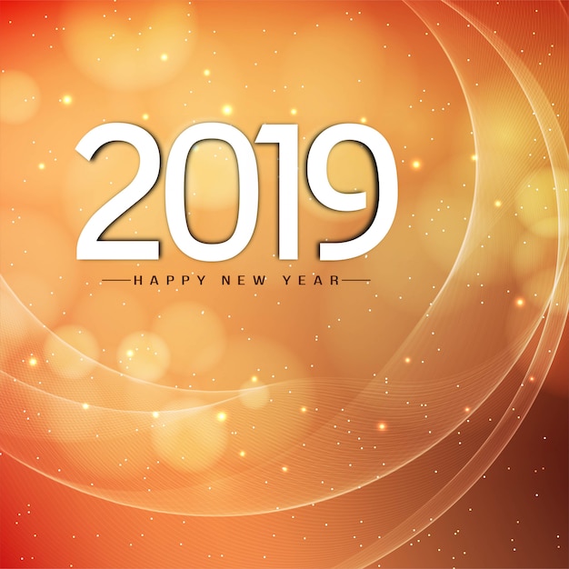 Abstract New Year 2019 modern background design