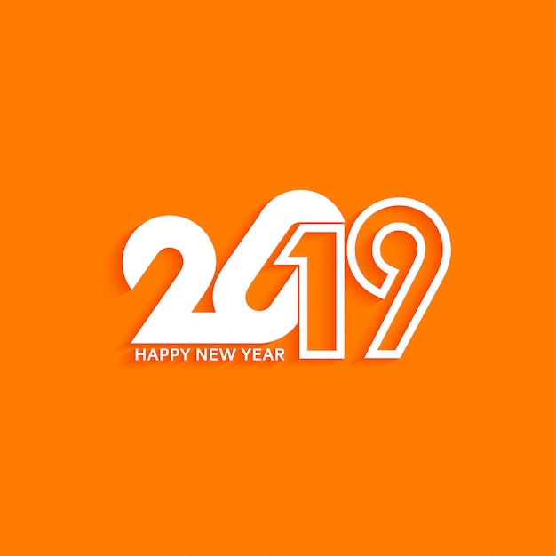 Abstract New Year 2019 stylish text design background