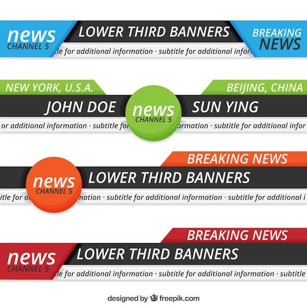 Vector abstract news lower thirds