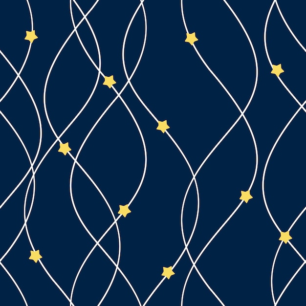 Abstract night seamless pattern background with stars.  illustration