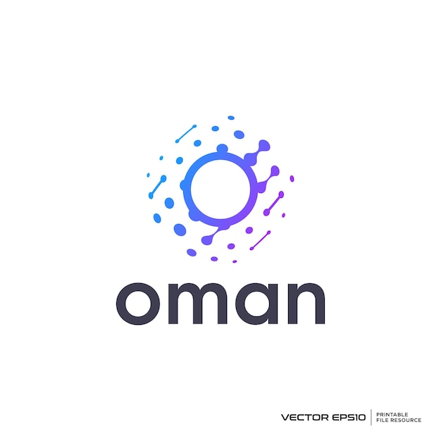 Vector abstract o dots logo vector illustration