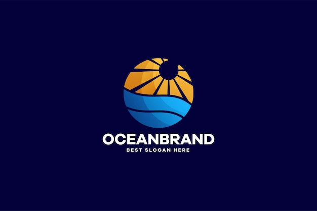 Logo astratto dell'oceano