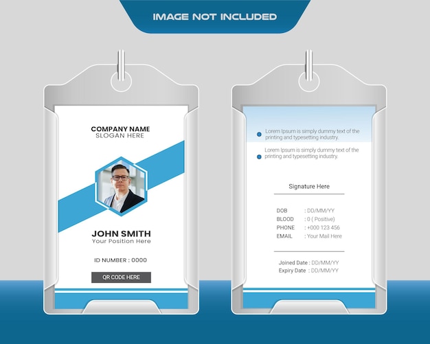 Abstract office id card design template