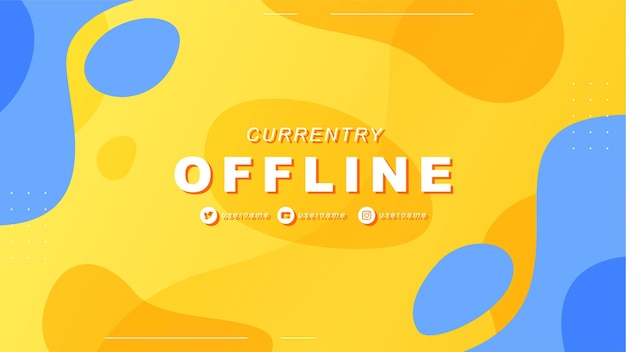 Banner astratto di contrazione offline in stile giocatore 2