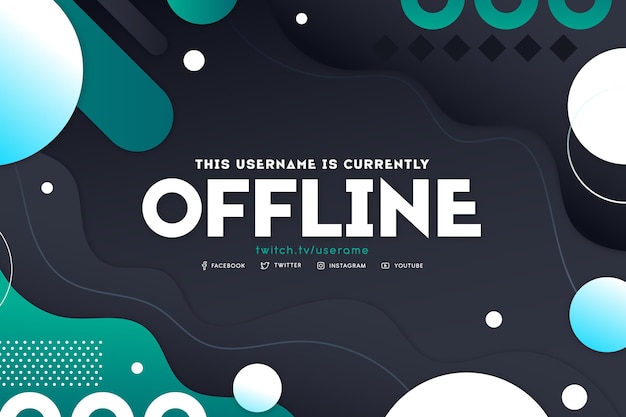 Abstract offline twitch banner